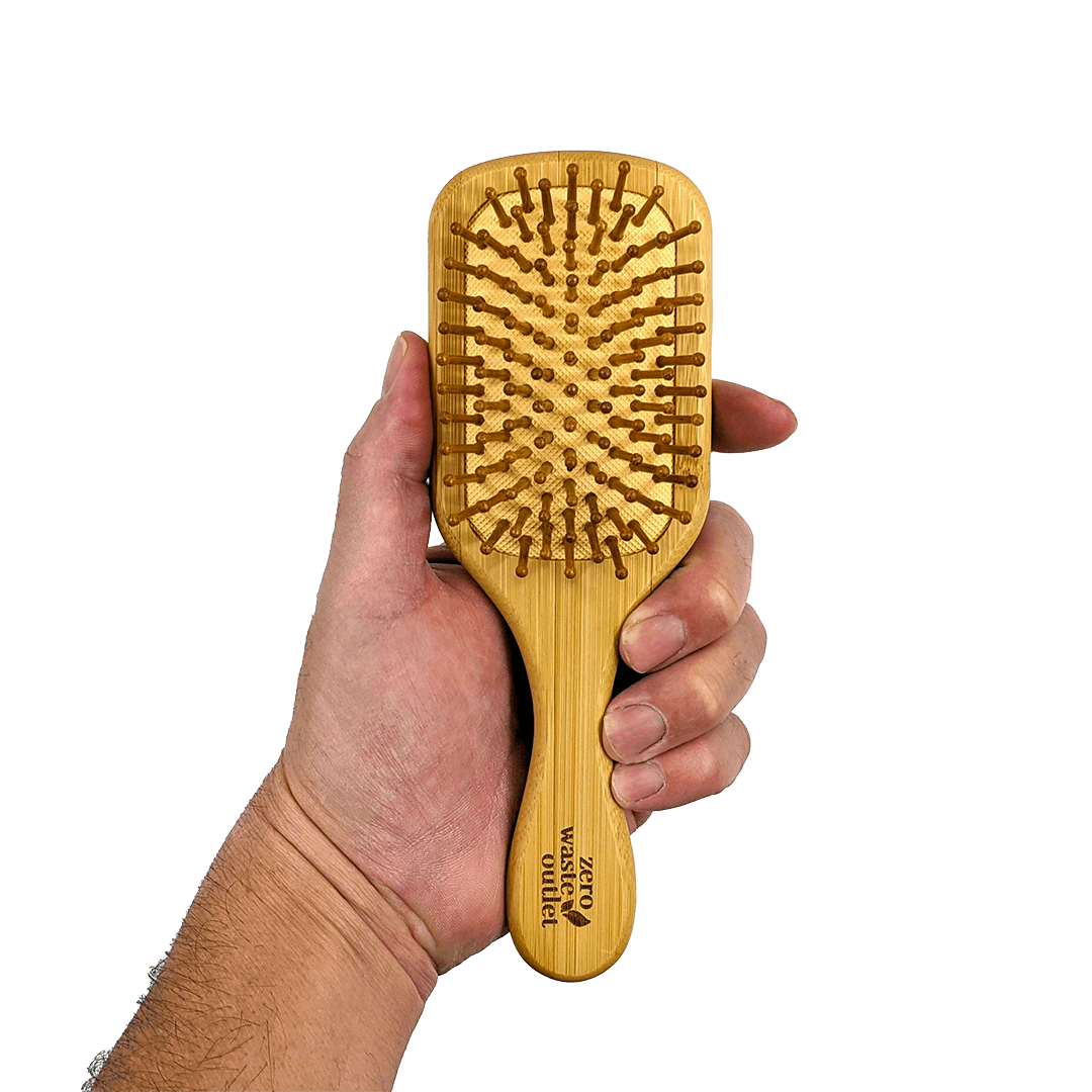 Mini Paddle Style Bamboo Hairbrush