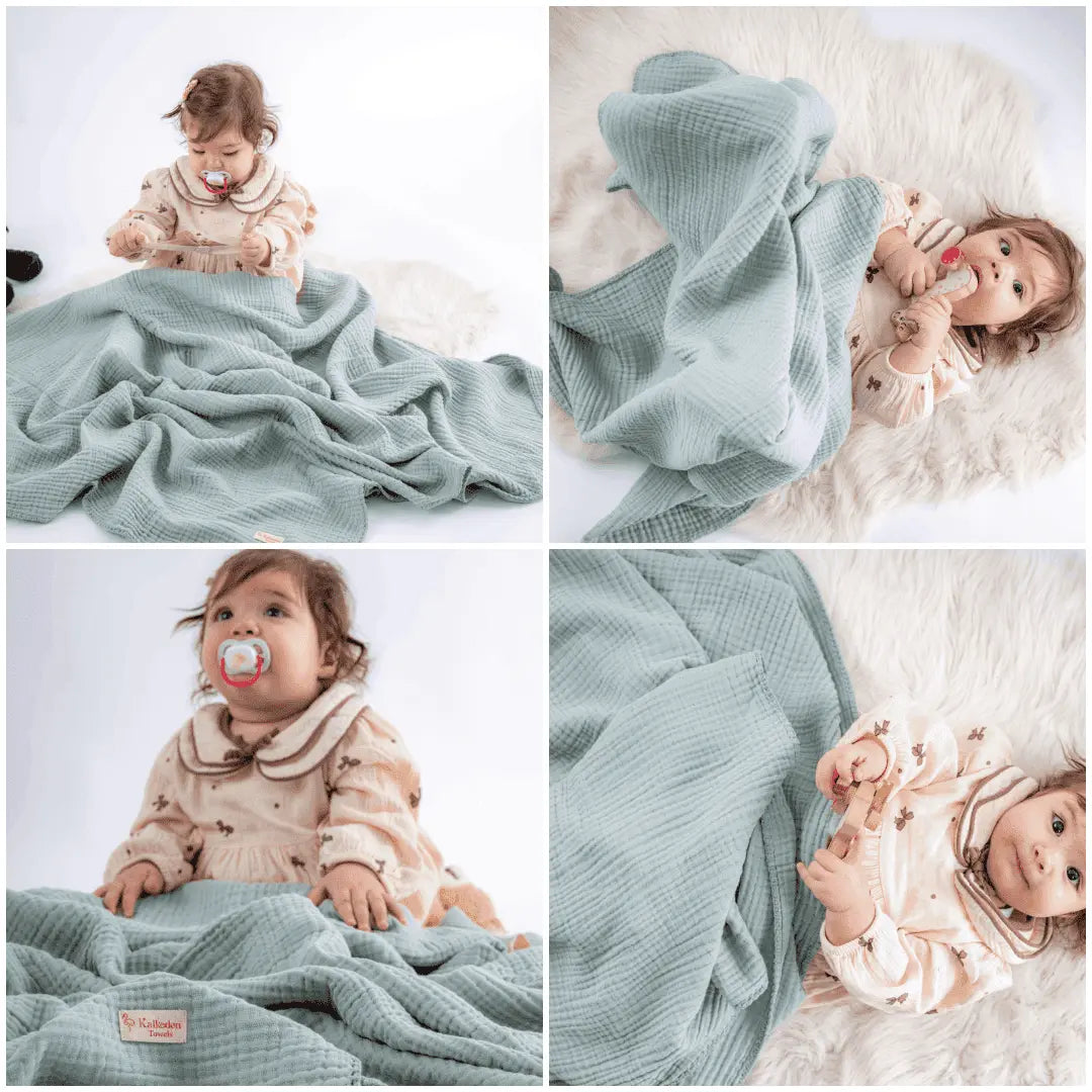 Quilted 4 Layers Muslin Blanket