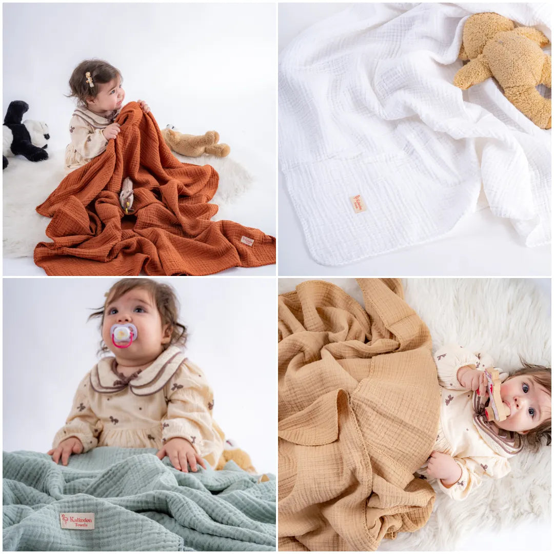 Quilted 4 Layers Muslin Blanket