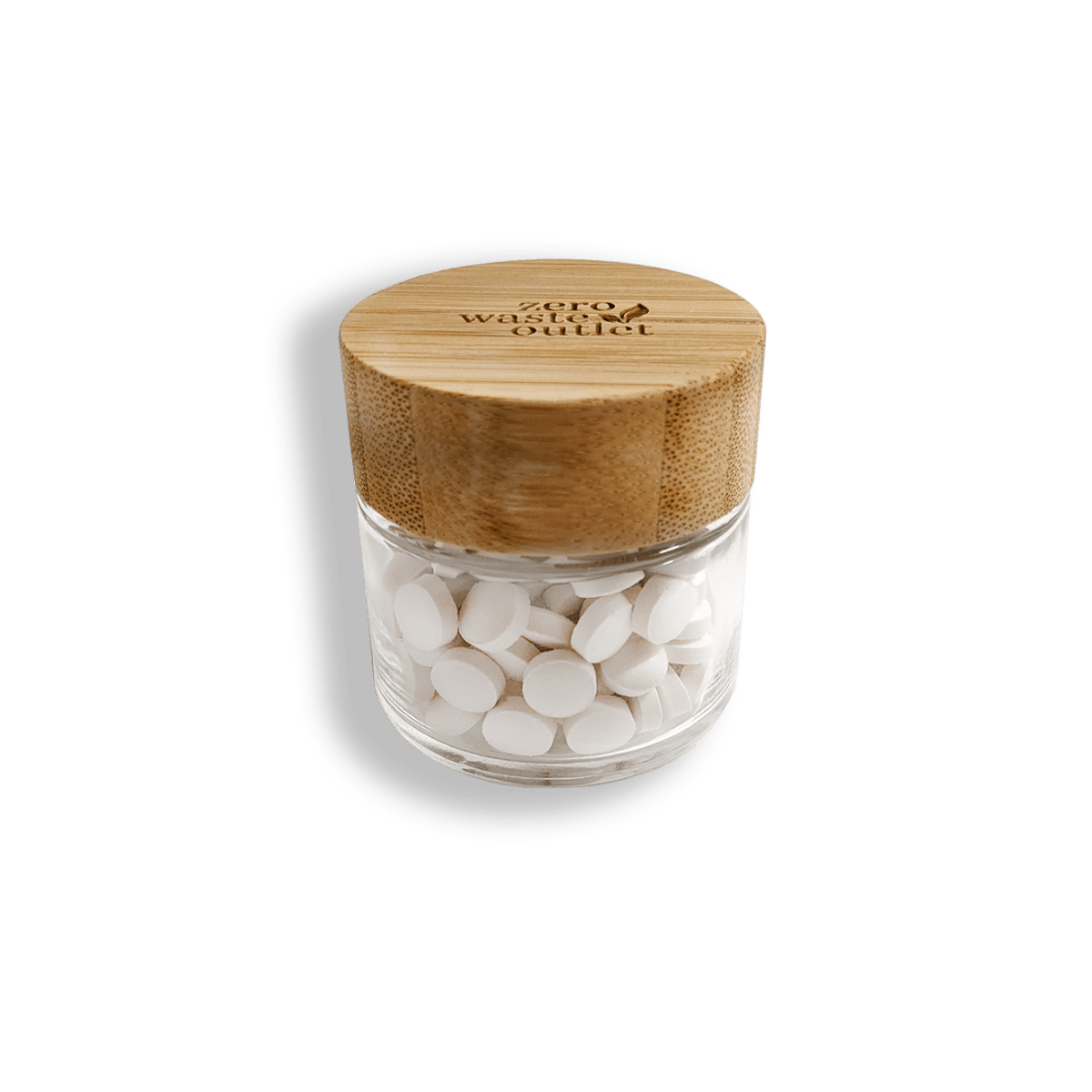Glass Jar For Tooth Tablets - Empty