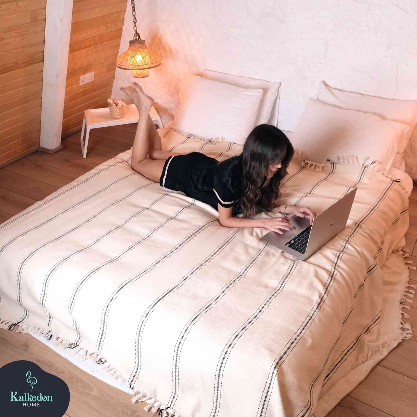 Handwoven Turkish Cotton Throw Blanket