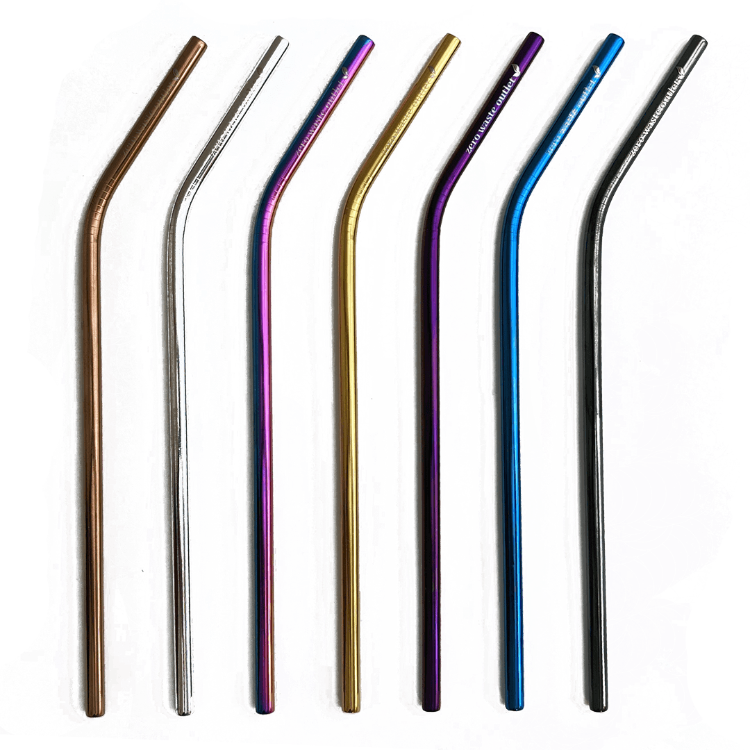 Reusable Metal Straws - Curved